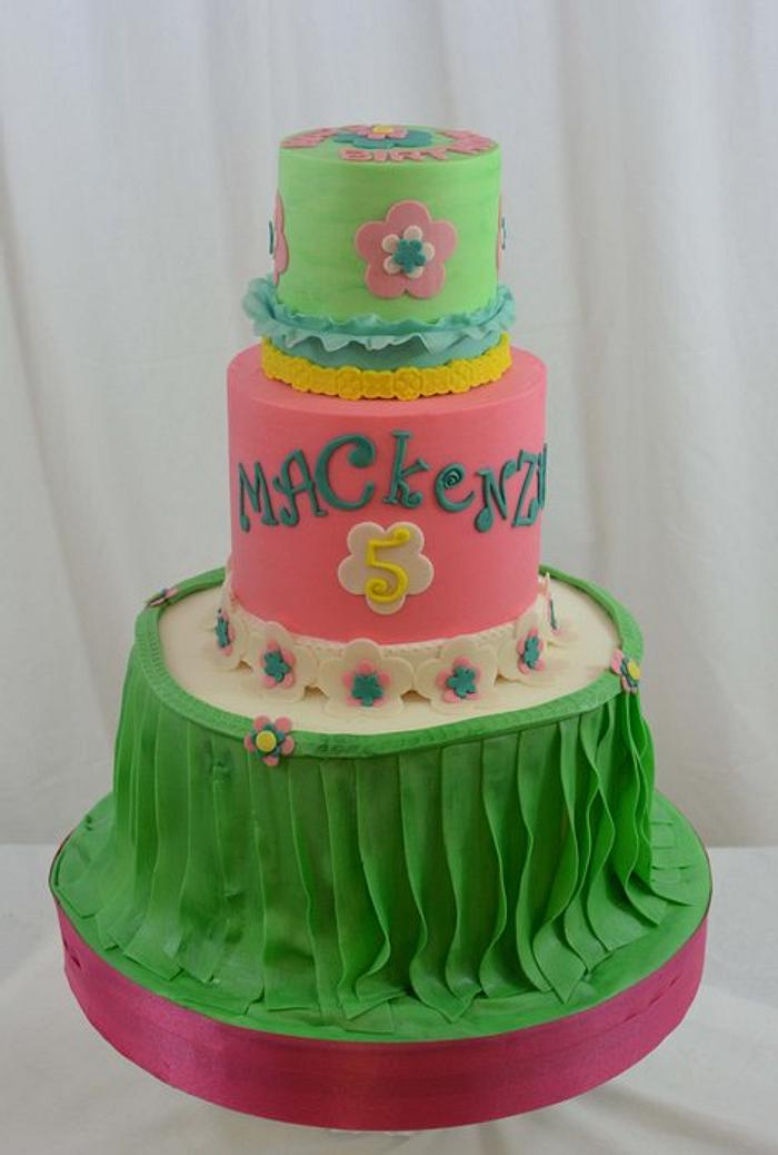 Hawaiian Themed Cake 