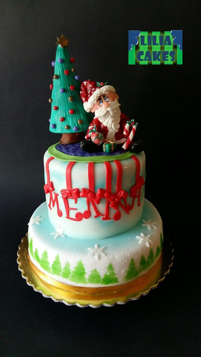 Christmas Birthday cake for Melina / Μελίνα