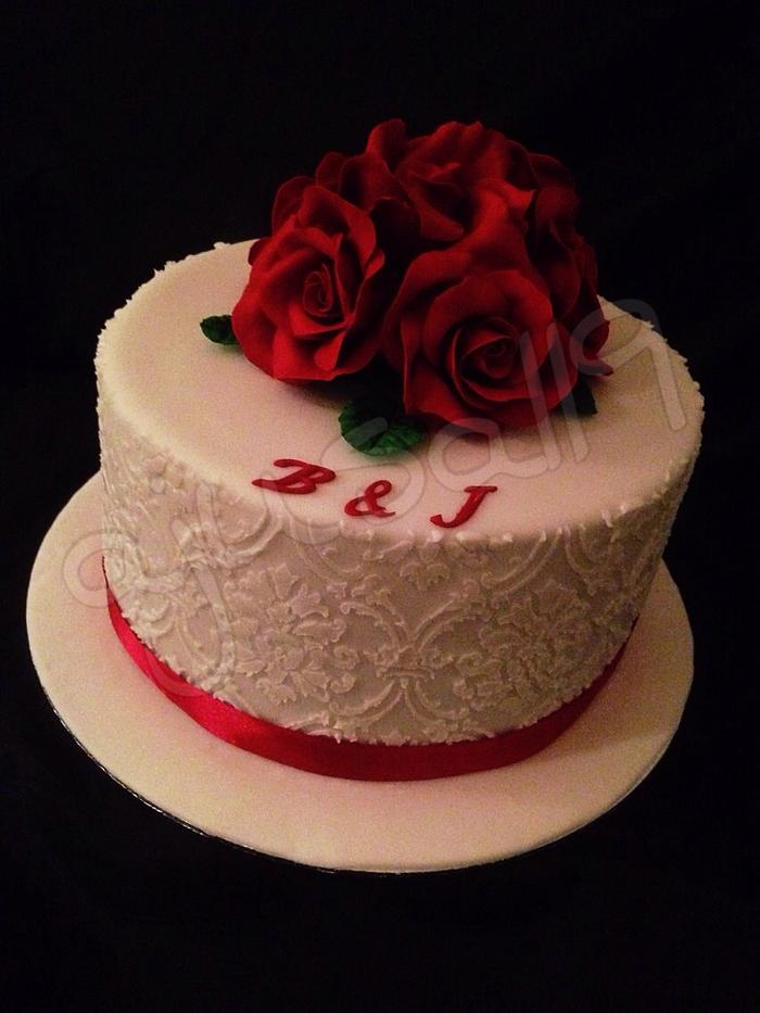 Ruby wedding cake