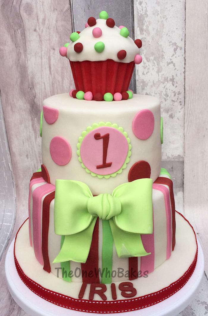 Mini Cupcake 1st Birthday Cake