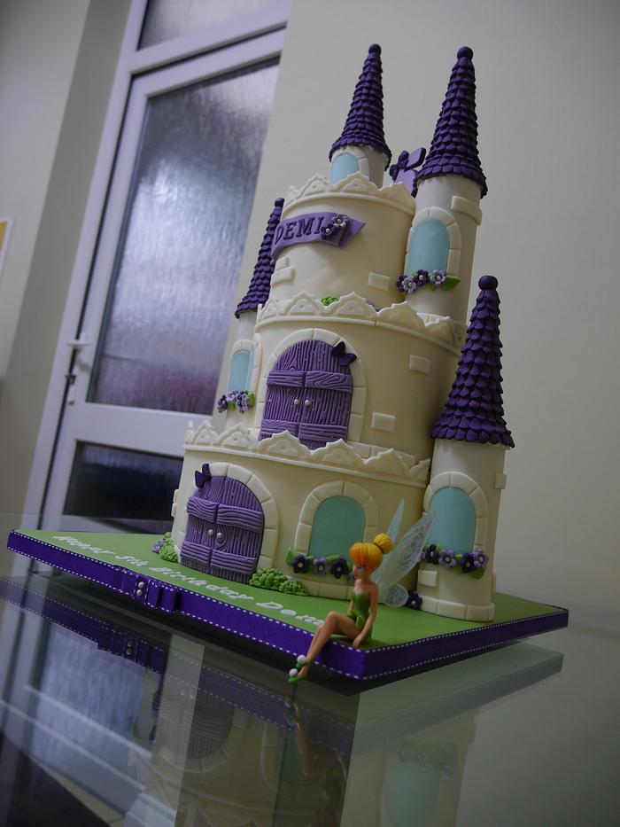 Tinkerbell Castle Cake