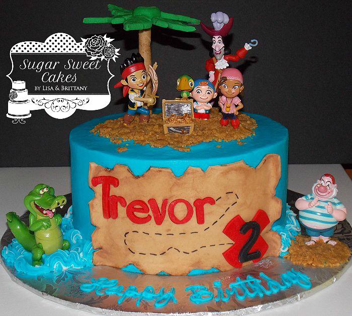Jake the Pirate Fondant birthday Cake with toys to decorate - B0583 –  Circo's Pastry Shop