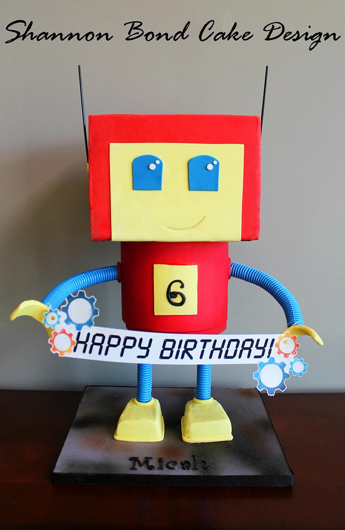 Mr. Roboto Birthday Cake