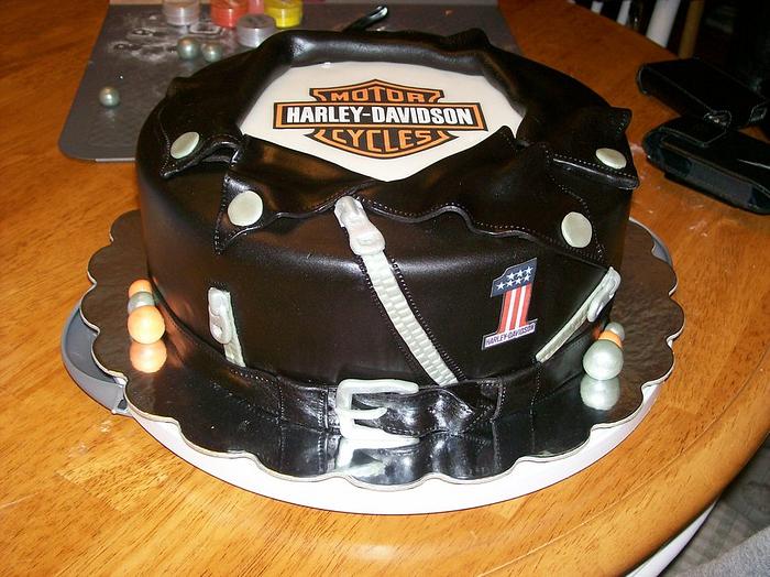 Harley Davidson Leather Jacket cake