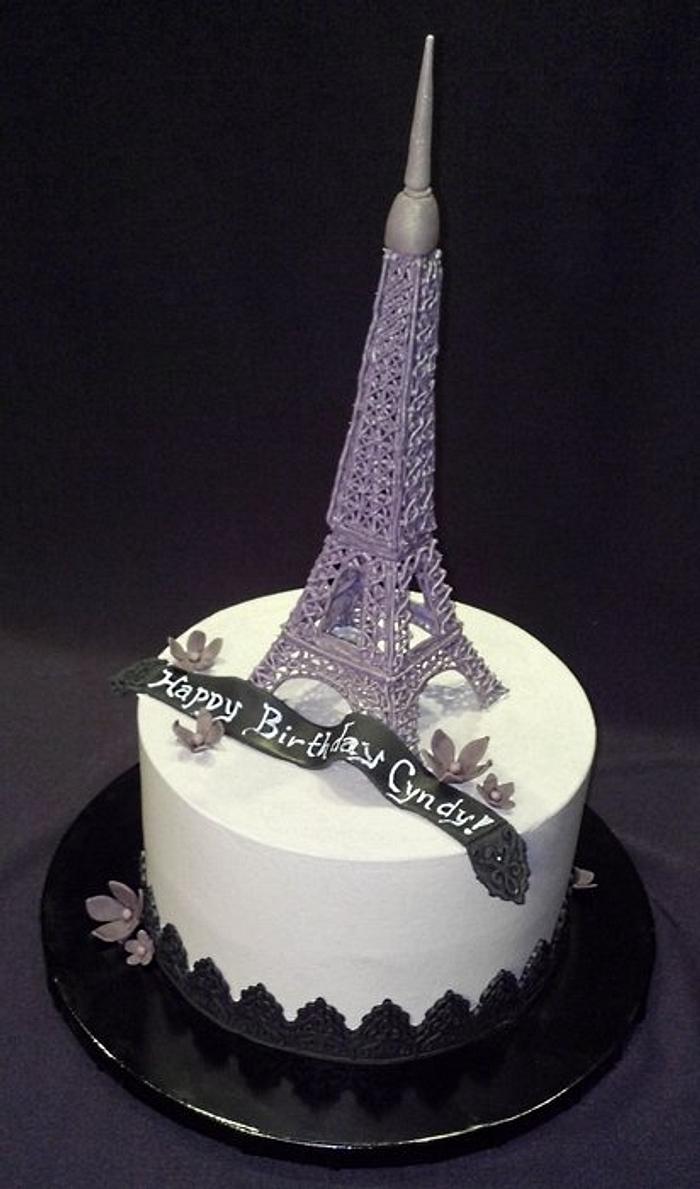 simple eiffel tower cake
