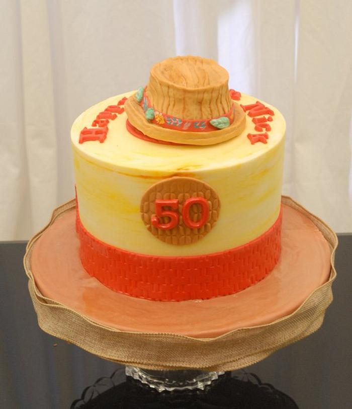 Fedora Hat on a Cake