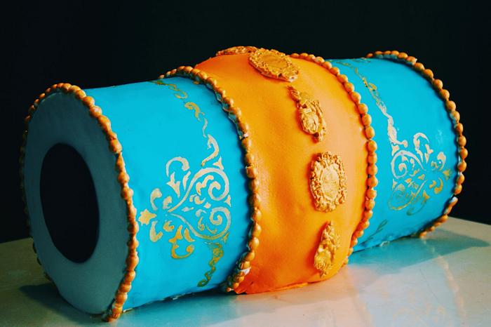 Indian Dholki theme cake 