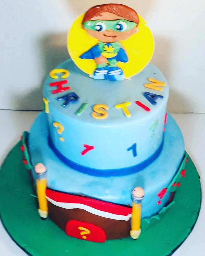 Super Why Two Tiered Cake