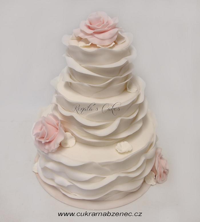 Wedding Ruffle cake