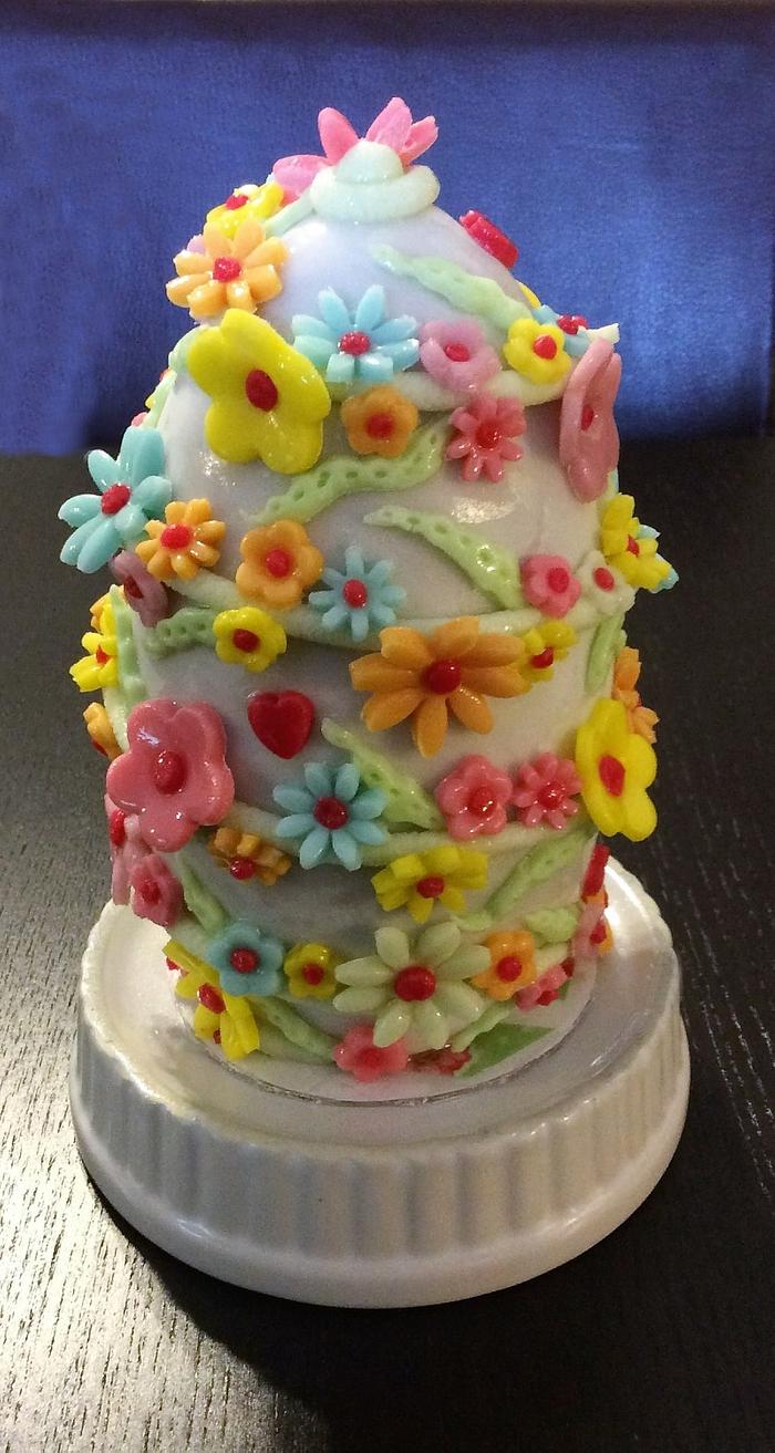 Spring themed-Easter cake egg