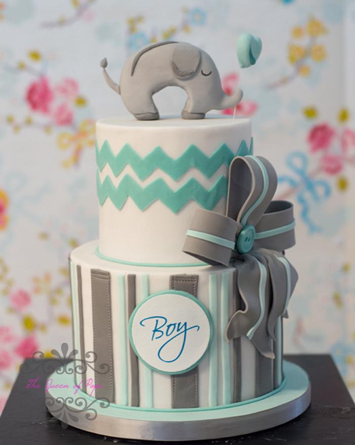 Elephant babyshower cake