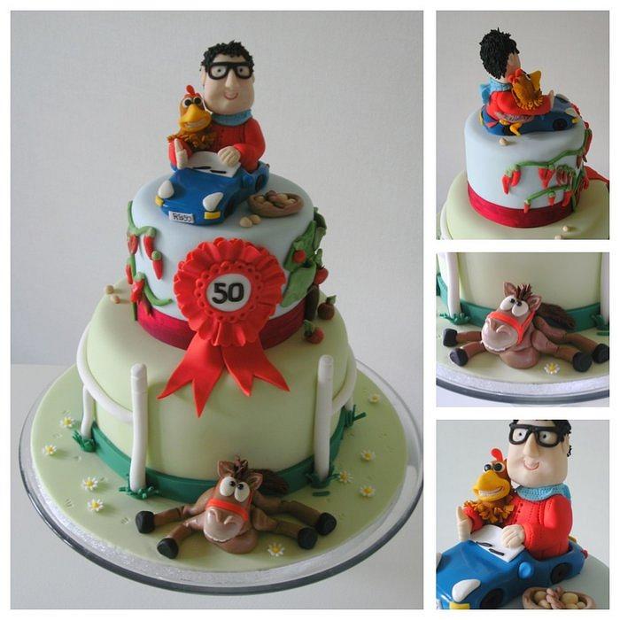 Tickety Boo Cakes - 3 tier 50th birthday cake