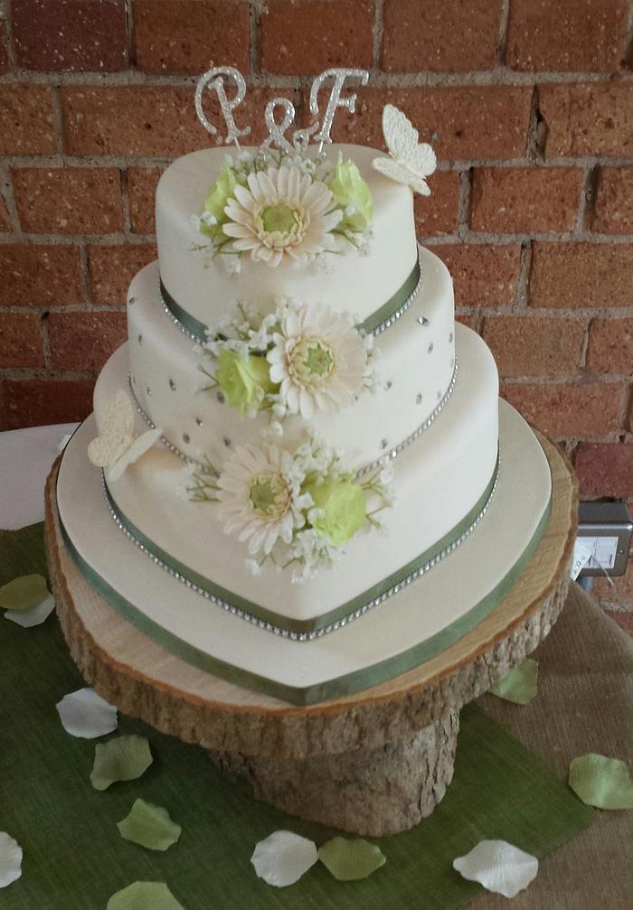 spring themed  wedding cake.