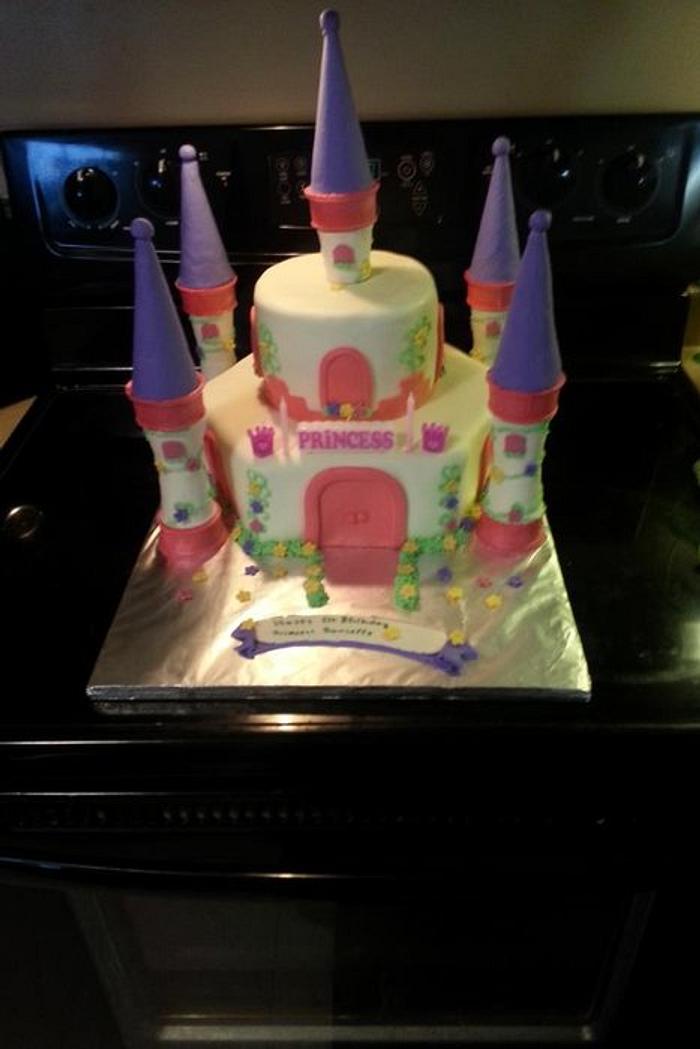 princess castle cake. 