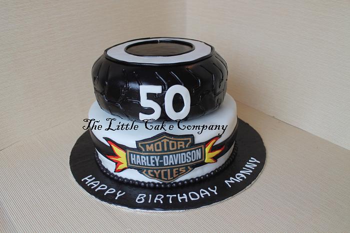 50th Harley Davidson Cake