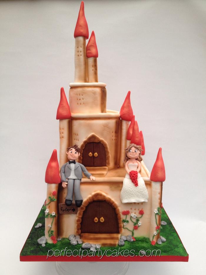 Castle wedding cake