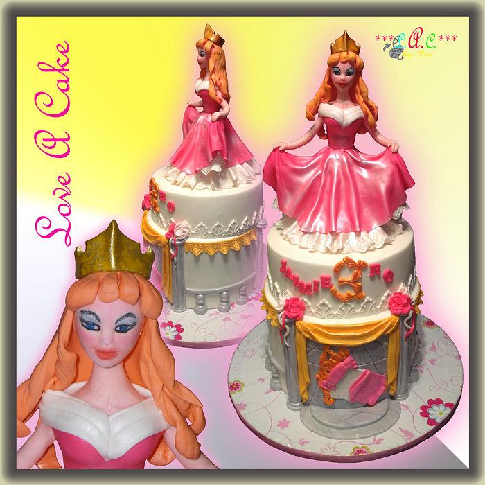 Princess Aurora (Sleeping Beauty)-themed Birthday Cake