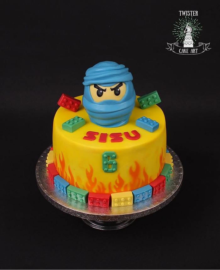 Colorful ninjago cake