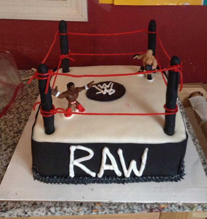 Wwe wrestling ring cake