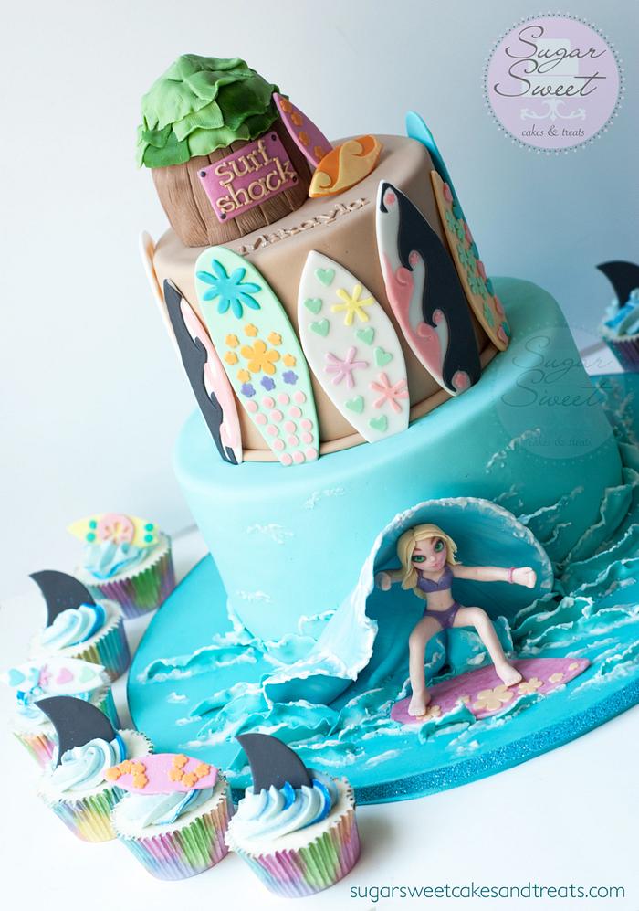 Surfer Girl Beach Cake