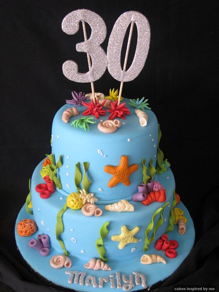 Water themed cake