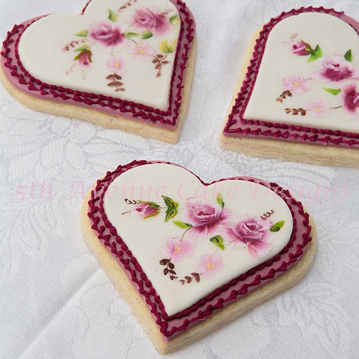Victorian Hand Painted Floral Cookies