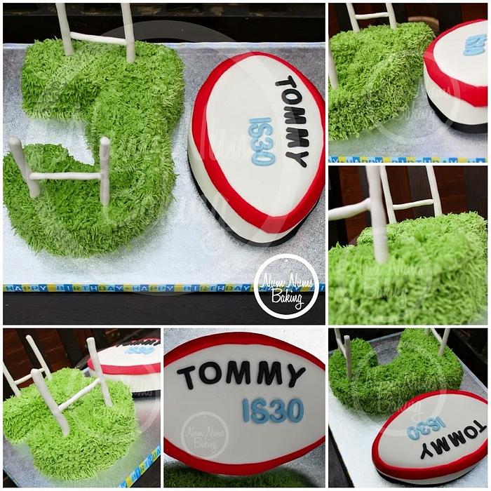 30th Rugby Cake
