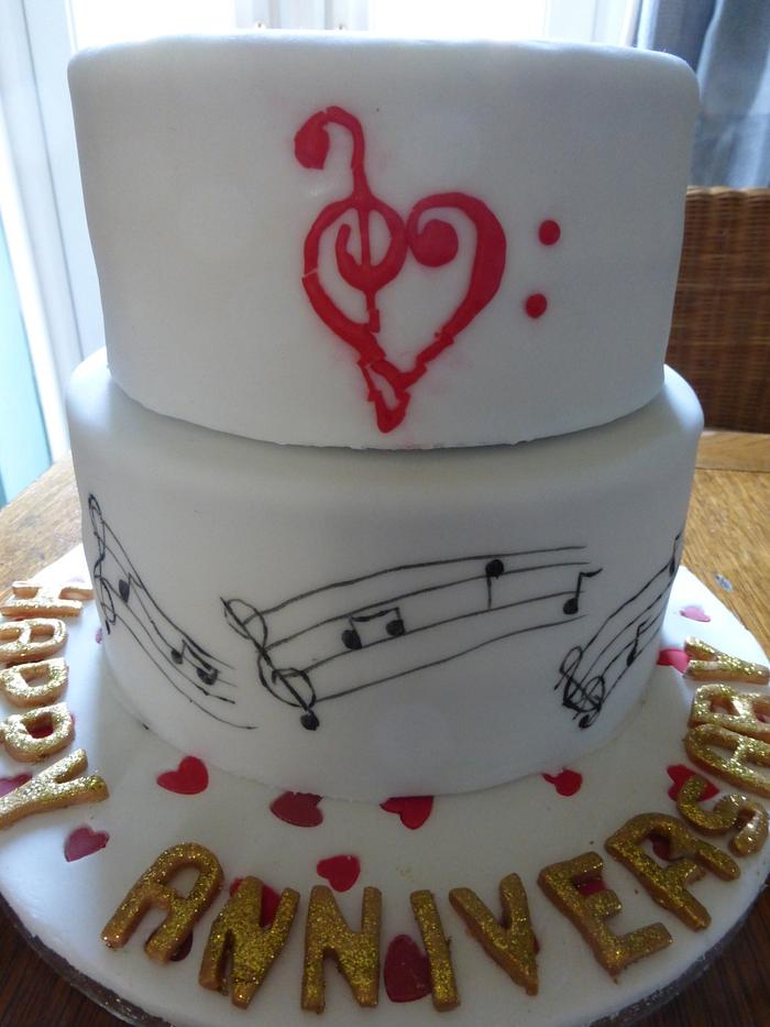 Musicians Anniversary Cake