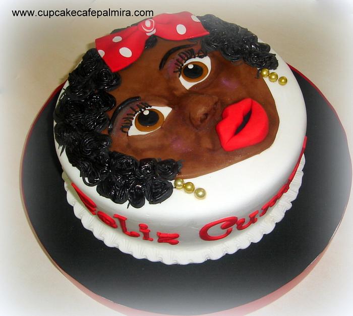 Woman Black cake