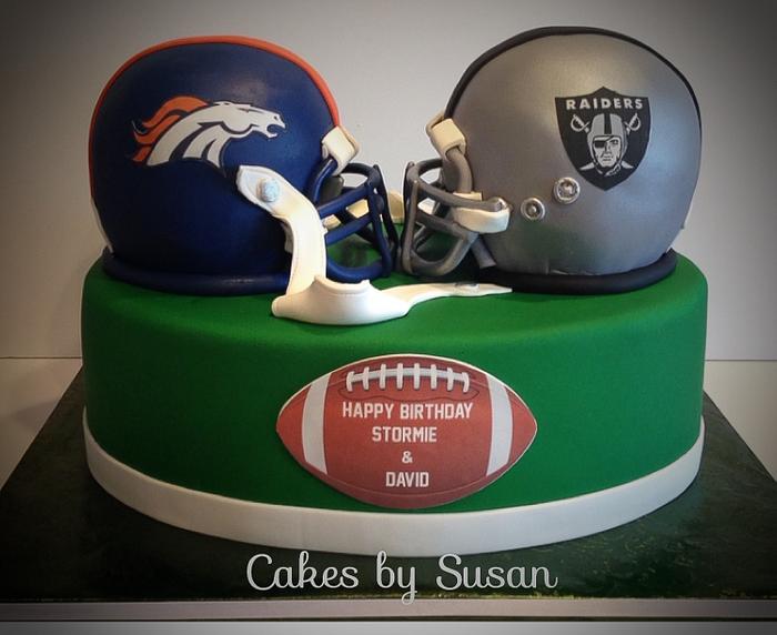 Bronco's vs Raiders birthday cake
