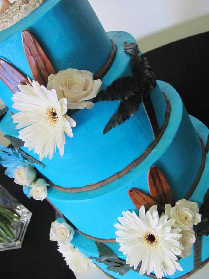 Malibu Beach Wedding Cake