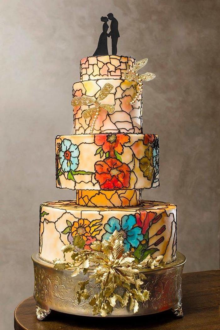 Vitrage wedding cake