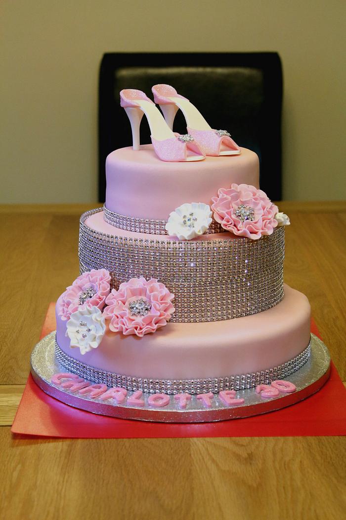 Diamante 30th Birthday Cake