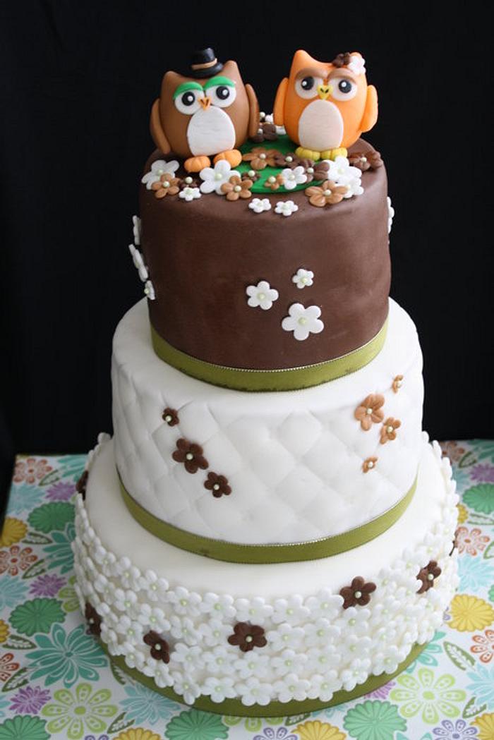 Owl Wedding Cake