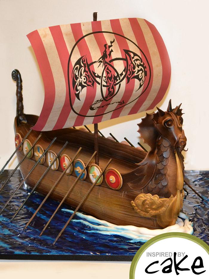A Viking Longship Cake!