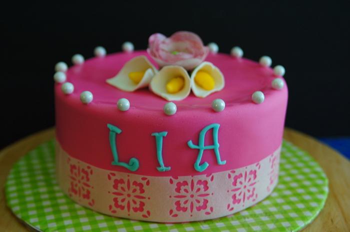 Calla lilies cake