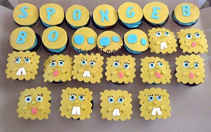 Spongebob Birthday Cupcakes