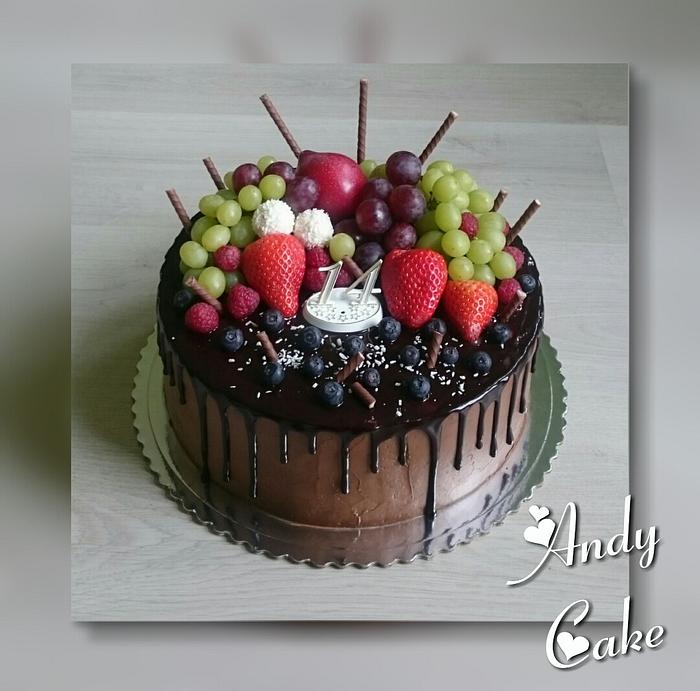 Chocolate birthday cake 