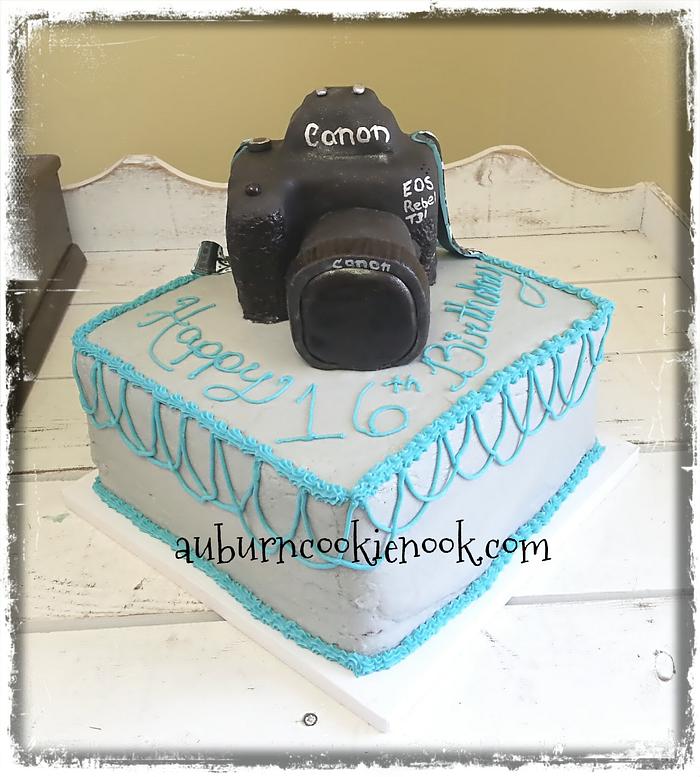 Camera birthday cake