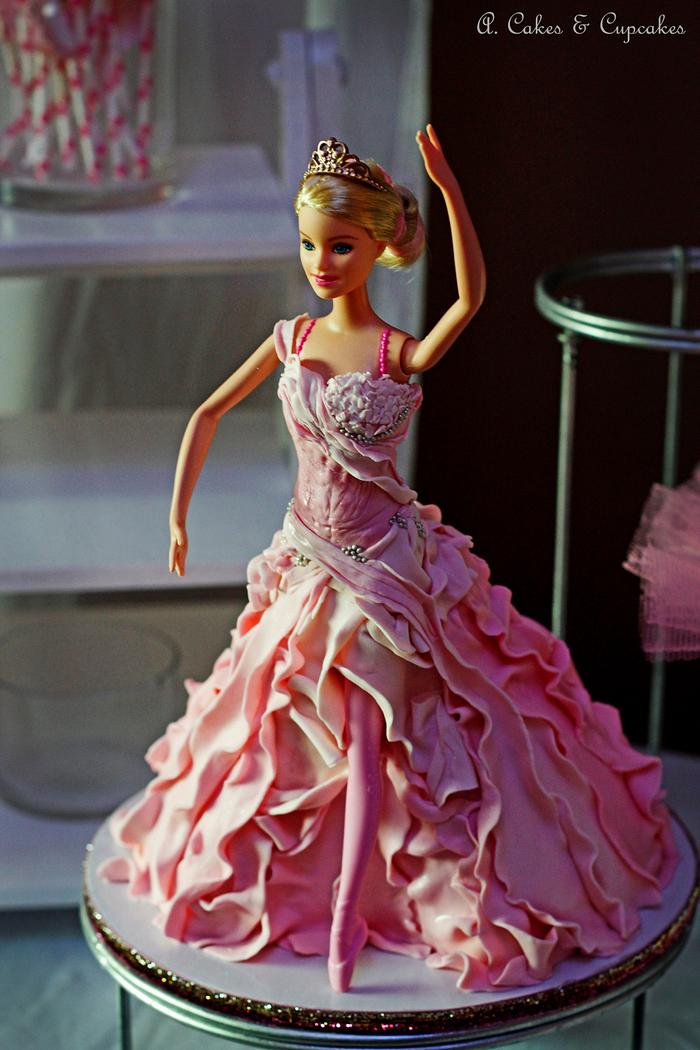 princess balerina doll cake