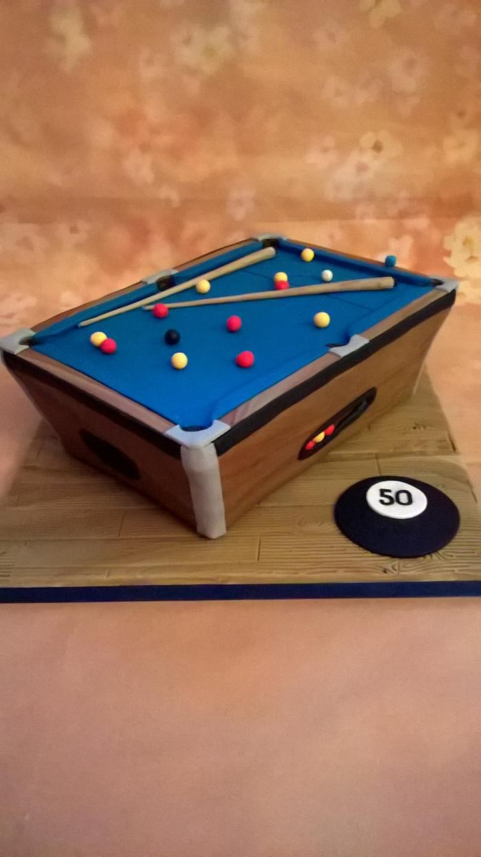 pool table cake