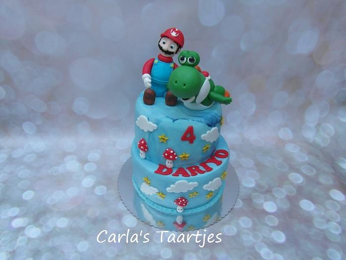 Mario&Yoshi Cake