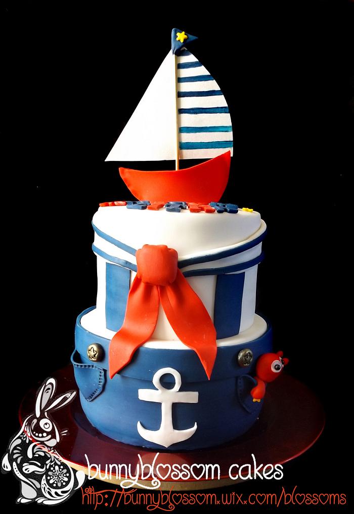 Sailor baby cake