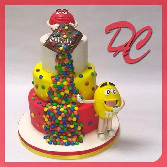 M&M's birthday cake