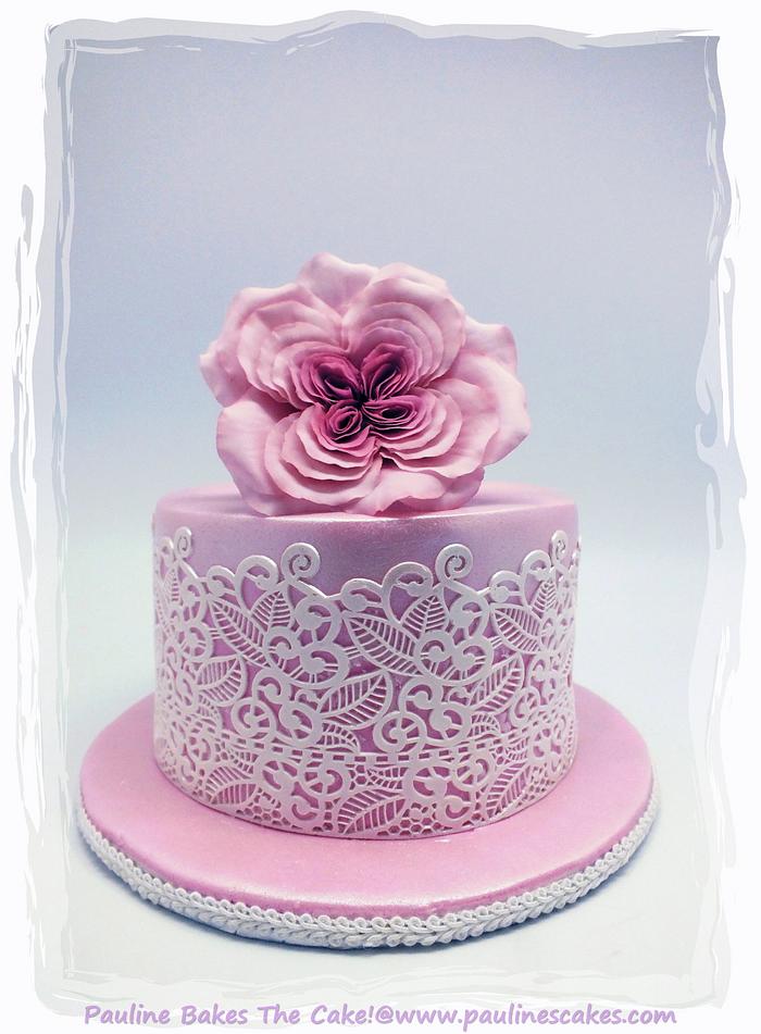  Vintage Rose And Lace Cake For Mommy Dearest!