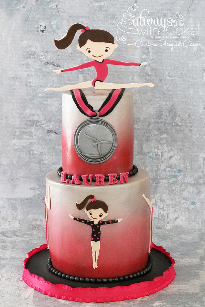 Gymnastics Birthday Cake