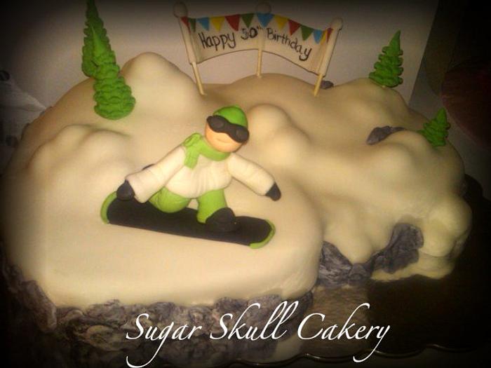 Snowboarder Cake