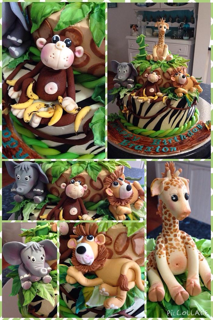 Jungle Animals cake 