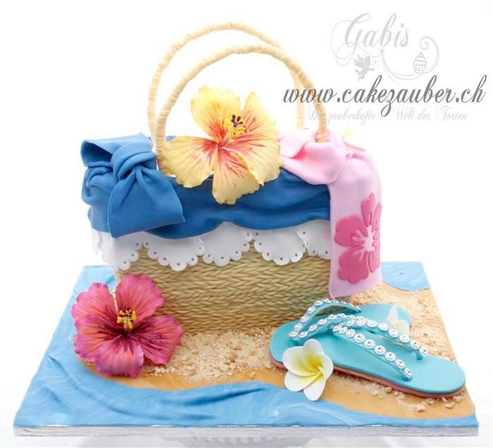 Beach Basket Cake
