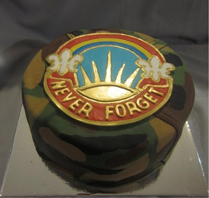 Never Forget army cake
